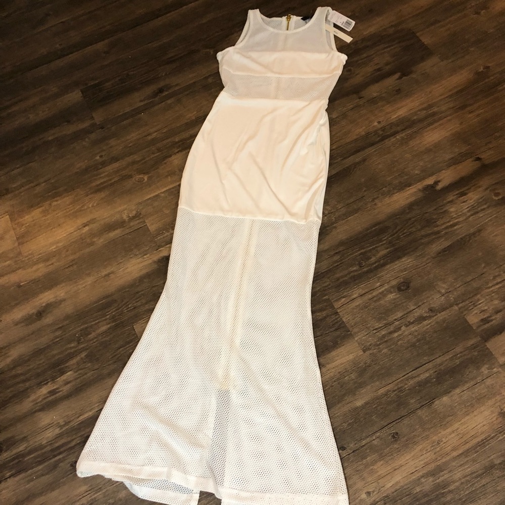 F21 | Sheer White Mesh Dress | Small
